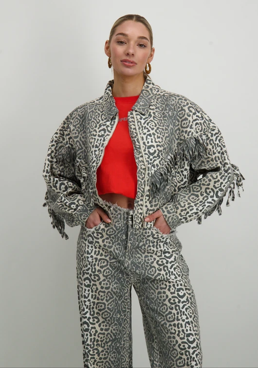 Refined Department Ladies woven leopard jacket WILLOW R2502476595