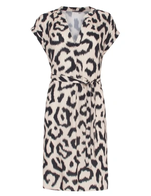 Smashed Lemon Jurk v-hals panter print 23163