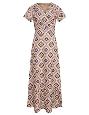 Smashed Lemon Maxi dress aztec print 23335