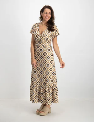 Smashed Lemon Maxi dress aztec print 23335