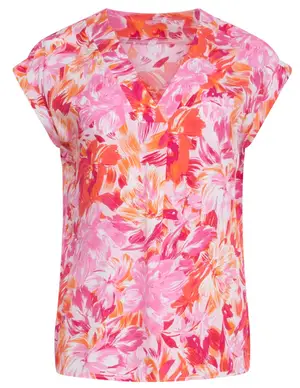 Smashed Lemon Top v-hals flowerprint 23308