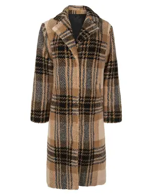 Tramontana Coat Fake Fur Check M01-02-901