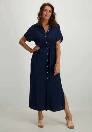 Tramontana Crinkled Button-Down Dress S01-16-501