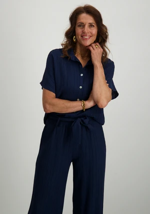 Tramontana Crinkled Short-Sleeve Blouse S01-16-301