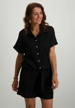 Tramontana Crinkled Short-Sleeve Blouse S01-16-301