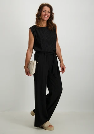 Tramontana Crinkled Wide-Leg Trousers S01-16-101