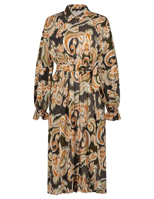 Tramontana Dress Lurex Ikat Paisley Print C09-06-501
