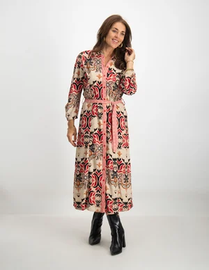 Tramontana Dress Ornament Print Mix Q01-09-501