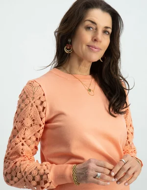 Tramontana Jumper Crochet Sleeves Q09-07-602