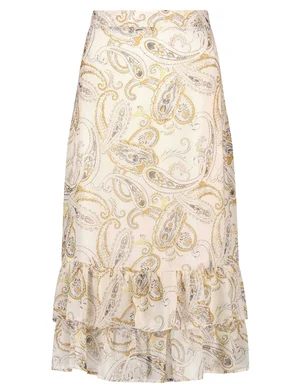 Tramontana Skirt Ruffle Paisley Print C02-03-201