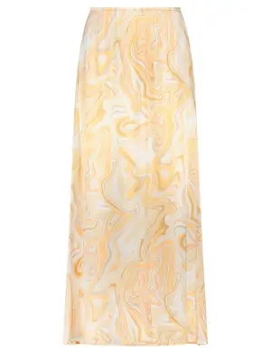 Tramontana Skirt Satin Soft Liquids Print C06-07-201
