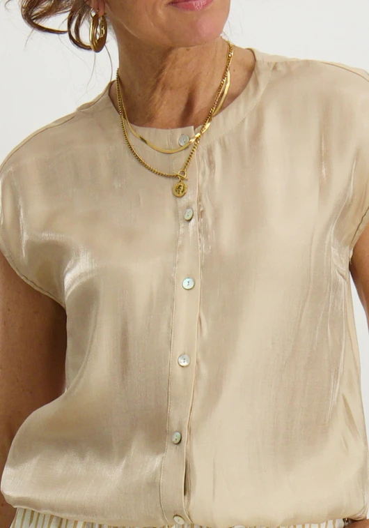 Tramontana Sleeveless Shimmer Blouse C16-16-302