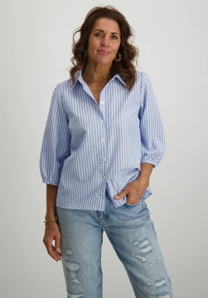 Tramontana Striped Blouse Rhinestones C32-16-301 fla...