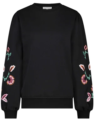 Tramontana Sweater Puff Shoulder Flower D01-11-601