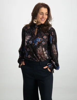 Tramontana Top Elegant Flower Print Q16-10-301