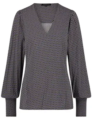Tramontana Top V-Neck Mini Panther Print Q14-09-301