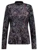 Tramontana Top Velvet Paisley Print C08-10-401