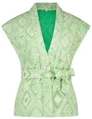 Tramontana Waistcoat Cotton Ikat Stamps C18-07-801