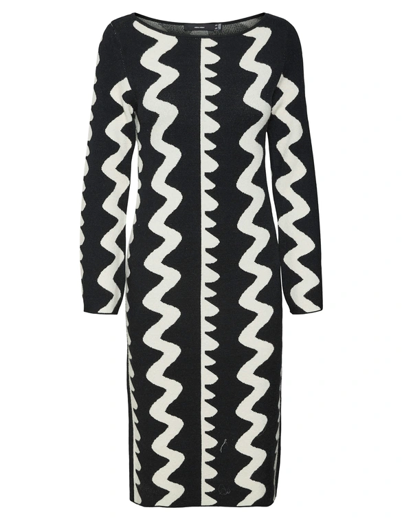 Vero moda VMBRONZE ART LS BOATNECK DRESS LCS 10325308