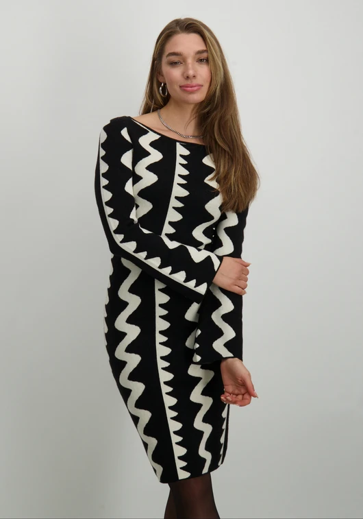 Vero moda VMBRONZE ART LS BOATNECK DRESS LCS 10325308