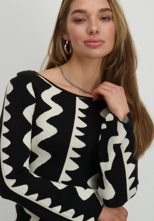 Vero moda VMBRONZE ART LS BOATNECK DRESS LCS 10325308