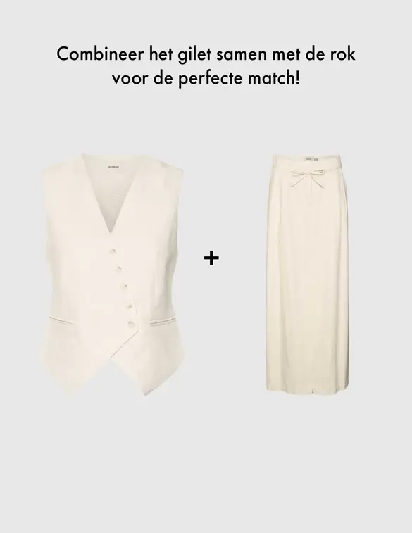 Vero moda VMFLORENCE SL LINEN WAISTCOAT 10306673