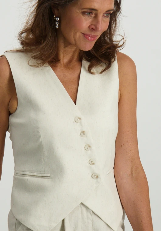 Vero moda VMFLORENCE SL LINEN WAISTCOAT 10306673