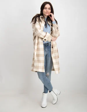 Vero moda VMFORTUNERIE CHECK LONG COAT NOOS 10257706