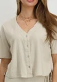 Vero moda VMMYMILO 2/4 V-NECK SHIRT WVN GA 10279696