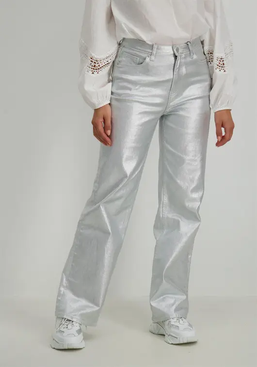 Vero moda VMTESSA HR WIDE SILVER JEANS VIP 10323332