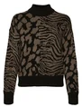 Vero moda VMVERA ANIMAL LS HIGHNECK PULLOVER 10291270