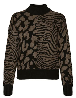 Vero moda VMVERA ANIMAL LS HIGHNECK PULLOVER 10291270