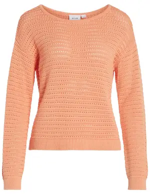 Vila VIBELLISINA BOATNECK L/S KNIT TOP - 14089578