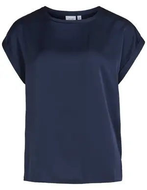 Vila VIELLETTE S/S SATIN TOP/SU - NOOS 14059563
