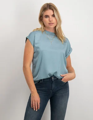 Vila VIELLETTE S/S SATIN TOP/SU - NOOS 14059563