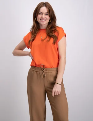 Vila VIELLETTE S/S SATIN TOP/SU - NOOS 14059563