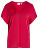 Vila VIELLETTE V-NECK S/S SATIN TOP - NO 14089239