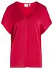 Vila VIELLETTE V-NECK S/S SATIN TOP - NO 14089239