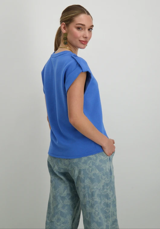 Vila VISIFFI O-NECK CAP SLEEVE TOP/PB 14105288
