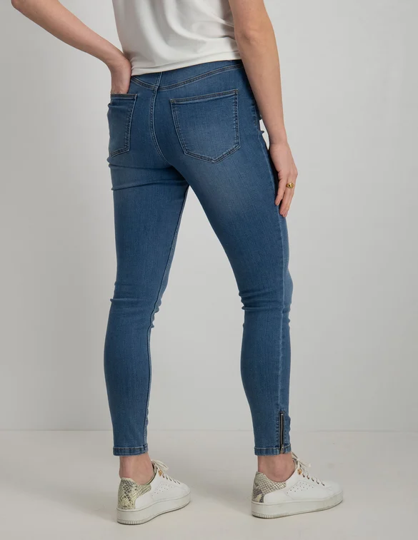 Vila VISKINNIE IT HW 7/8 ZIP JEANS MBD - 14067628