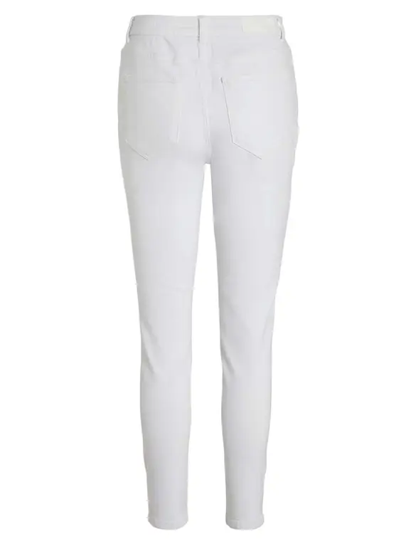 Vila VISKINNIE IT HW 7/8 ZIP JEANS WHITE 14072036