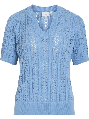 Vila VITOTO NEW S/S CABLE KNIT TOP 14103437