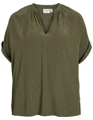 Vila VIYARINA V-NECK S/S TOP 14093524