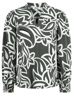 zoso Printed Travel Blouse 244Vivian